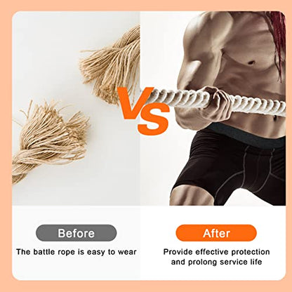 2 Packs Battle Rope Anchor Strap Kit Accessories for Home Gym Outdoor Muscle Workout Equipment,Carabiners with 4 Durable Straps and 2 Heavy Duty Carabiner, Home Gym Equipment