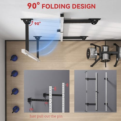 Soozier Adjustable Weight Bench with Dumbbell Rack Wooden Gym - color: White