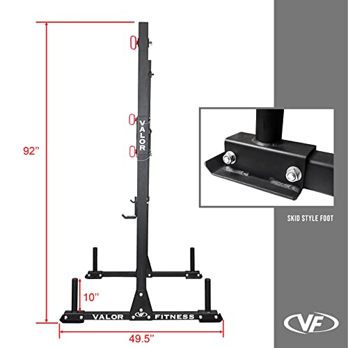 Valor Fitness BD-21 Yoke Rack Strongman Equipment J Hooks Squat Rack and Bench Press Pull Up Bar Optional Safety Spotter Arms - style: BD-21 Yoke