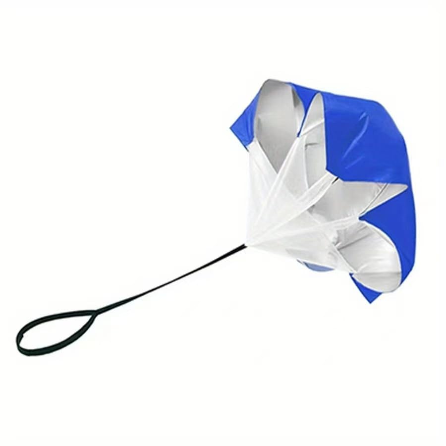 Resistance Parachute for Running, Speed Training Parachute for Sprint, Football, Soccer, Agility and Strength Workouts, Adjustable Belt with Carry Bag - color: blue
