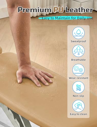 SPORTSOUL 880LB Weight Bench, 8-Position Backrest Adjustable Workout Bench - color: Brown