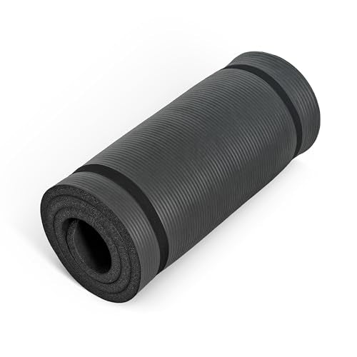 CAP Barbell 1-Inch High Density Exercise Yoga Mat with Strap | Multiple Colors