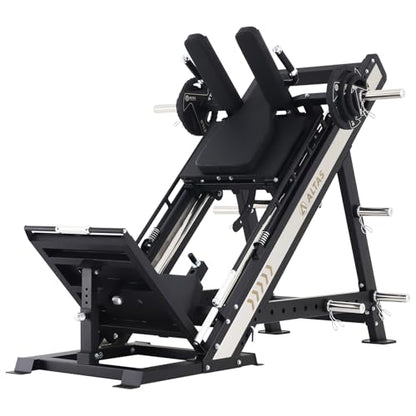 6026 Multi Function Leg Press & Hack Squat Machine, 2000LB Capacity, Adjustable Back Pad, Heavy-Duty Steel Frame, Black & Red Light Commercial Fitness Equipment