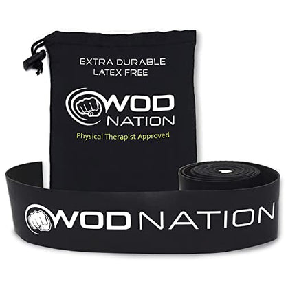WOD Nation Muscle Floss Bands Recovery Band for Tack and Flossing Sore Muscles and Increasing Mobility : Stretch Band Includes Carrying Case