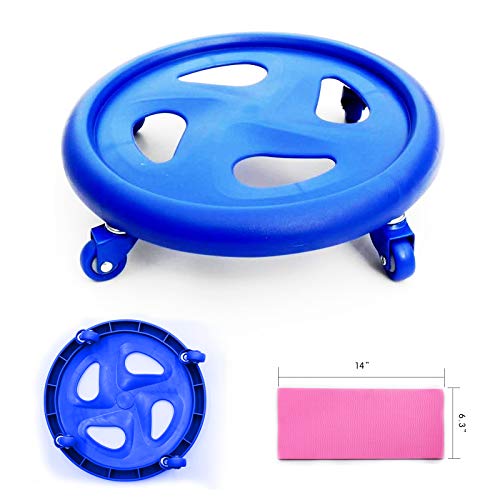 Abdominal Roller Ab Exercise Wheel Disc Core Coaster Core Fitness Sliders Ab Workout Equipment Easy Roller with Knee Mat for Home Gym