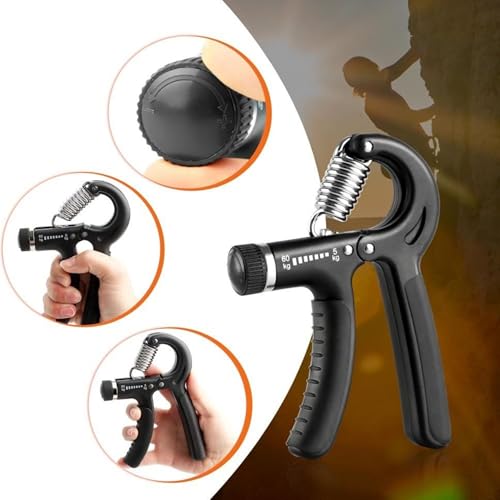2 Pack Grip Strength Trainer, Hand Grip Exerciser Strengthener with Adjustable Resistance 11-132 Lbs (5-60kg), Forearm Strengthener Hand Exerciser for Musicians Athletes and Injury Recover