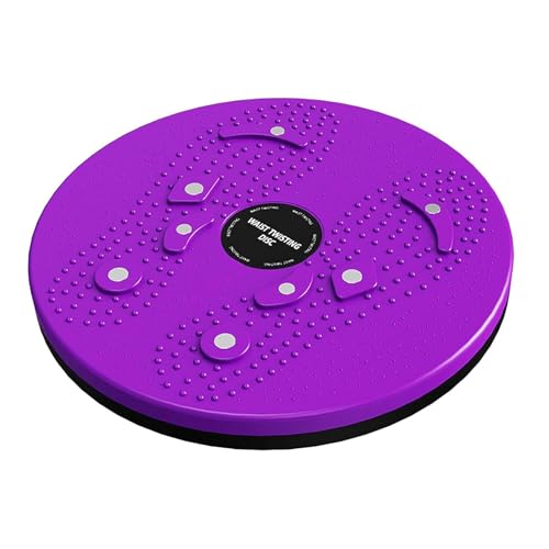 Body Sculpting Waist Twisting Disc with 8 Magnets - 9.8 Inch Ab Rotating Balance Board, Stable & Easy to Use for Beginners to Advanced Fitness Enthusiasts - color: Purple