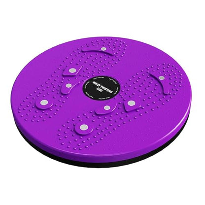 Body Sculpting Waist Twisting Disc with 8 Magnets - 9.8 Inch Ab Rotating Balance Board, Stable & Easy to Use for Beginners to Advanced Fitness Enthusiasts - color: Purple