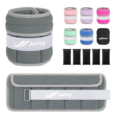 Adjustable Ankle Weights for Women Men A Pair of 1-3/4/5/6/8/10/20LBS - color: Grey