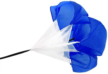 Resistance Parachute for Running, Speed Training Parachute for Sprint, Football, Soccer, Agility and Strength Workouts, Adjustable Belt with Carry Bag - color: blue