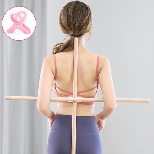 Stretching Stick, Pilates Workout Bar - Neck Hump Corrector Pole | for Athletes Beginners Professionals Bedroom Home Office Gym Studio
