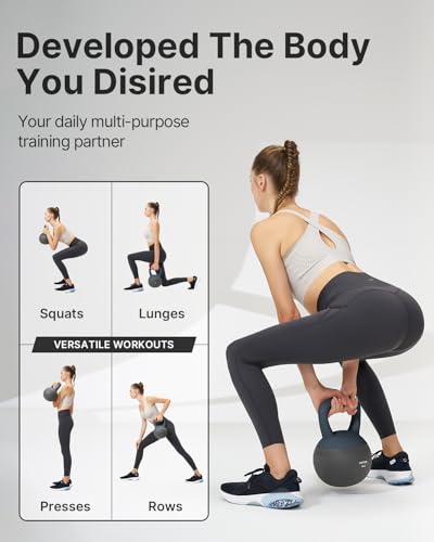 YOTTOY Soft Kettlebell, Set for Strength Training Kettlebells & Home Workouts, Soft-Sided Cushioned Base, Wide-Handle - Ideal for Men, Women, & Beginners - color: 15LB-Blue