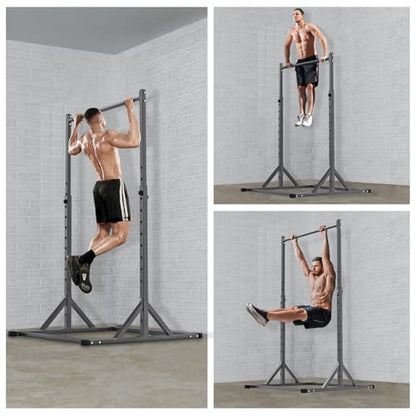SELEWARE Power Cage Accessories, Dip Handles, Pull‑Up Stations, and Multi‑Grip Training Attachments - color: 2" x 2" Rack with 1" Hole