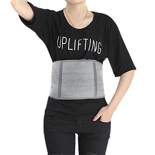 Men Women Winter Thicken Thermal Cashmere Waist Warmer Lumbar Support Belt Cozy Warm Abdominal Protector Stomach Body Wrap Band Back Brace Kidney Binder Grey