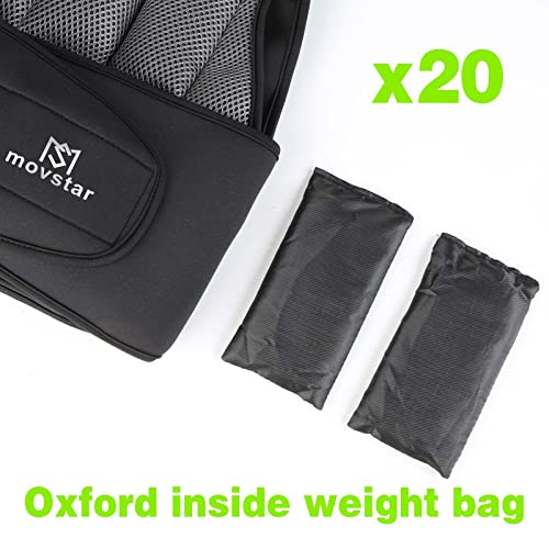 Adjustable Weighted Vest Women Men with Reflective Design 10lbs,20lbs Workout Vest for Strength Training, Walking, Jogging, Weightlifting, Running Men Women - size: 20lbs