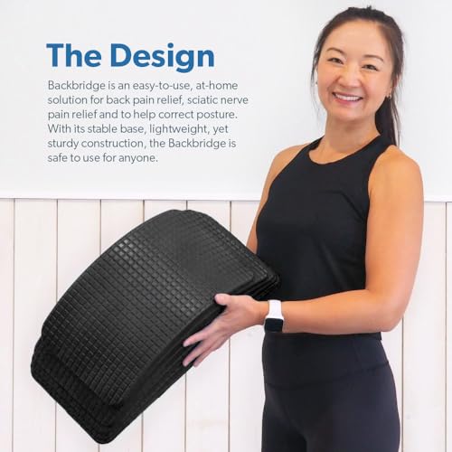 Adjustable Lower & Upper Back Stretcher For Lumbar Support, Spine Alignment & Back Pain Relief By Renowned Kinesiologist Dr. Todd Sinett