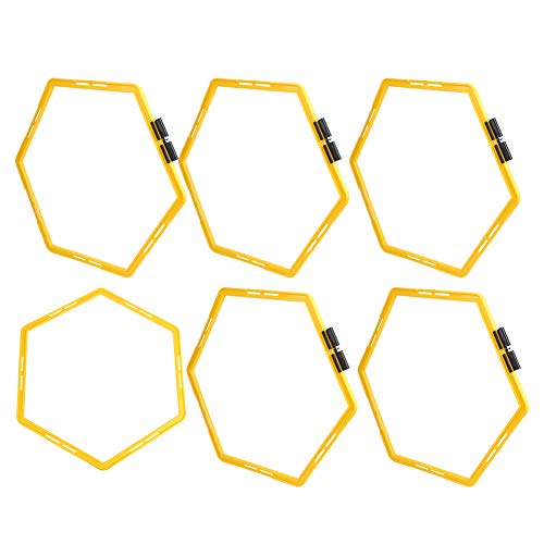 Training Agile Set, 6 Pcs Agile Ring Polygon Physical Training Hexagonal Step Suit Football Equipment
