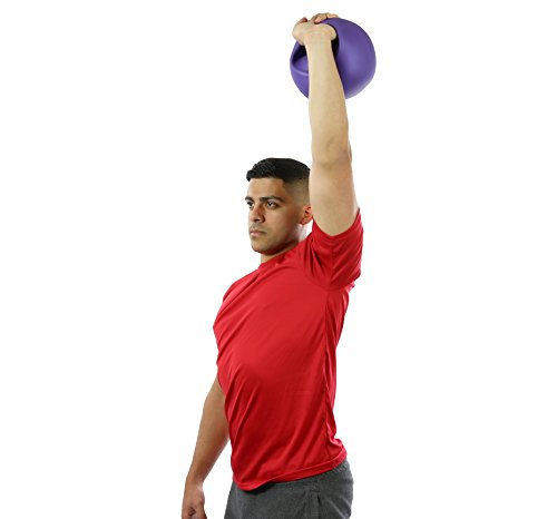 CanDo 10-3299 One Handle Medicine Ball, 20 lb, Purple - size: 20 lbs