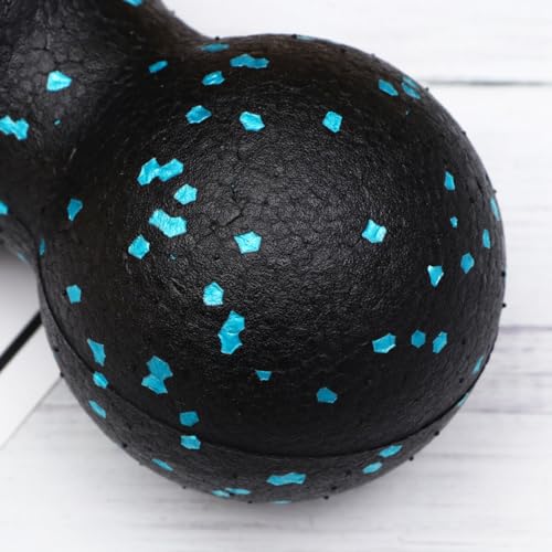 Healifty Hard Peanut Massage Ball Double Lacrosse Massage Ball Deep Tissue Massage Roller Mobility Ball for Physical, 16.5X8.5X2cm, Blue