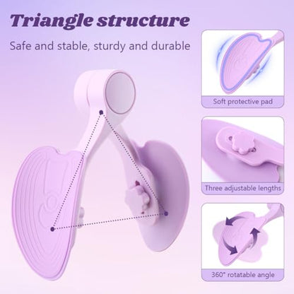 Pelvic Floor Muscle Trainer with Resistance Band, Hip & Pelvic Trainer Kegel Exerciser,Adjustable Inner Thigh Trainers Exercise Workout Equipment for Muscle Strengthening & Toning - color: Purple