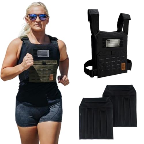 Unbrokenshop SPEED VEST Weighted Vest Woman, Heavy-duty fabrics optimized for running and workouts 15lb sand plates