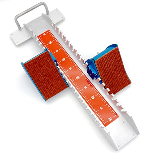 Multi-Function Lightning Starting Block Sprinter Pedals 6 Angle Adjustable Sprinter Track and Field Aluminum Suitable for Plastic Runway Cinder Track - color: Red, size: 25inch