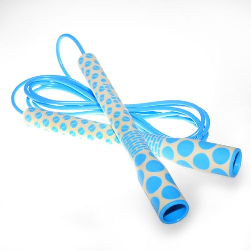 Skipping Jump Rope for Fitness Workout - Light Weight, Adjustable, Tangle Free, Excellent line control for Cardio Boxing, CrossFit, Training Exercise All Ages and Gender ( Special Luxury, KA-220, Made in Korea) - color: Sky (Taegeuk, UA700)