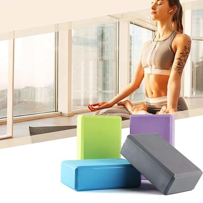 Yoga Blocks 2 Pack, Lightweight Premium EVA Foam Yoga Blocks, Non Slip Supportive Foam Blocks for Yogi, Pilates, Stretching and Meditation, Women Men Yogi Beginners Accessories - color: Teal