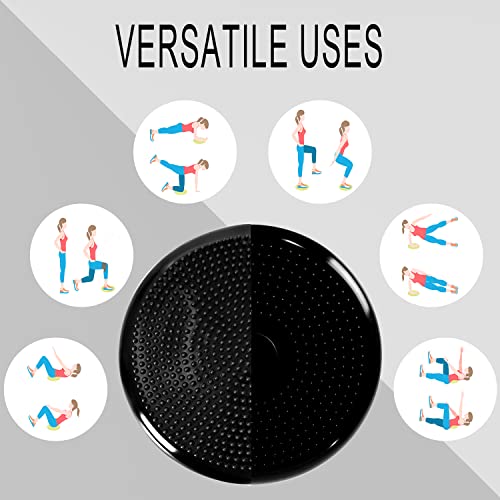Wobble Cushion, Balance Disc, Wiggle Seat, Balance Pads for Physical Therapy, Stability Disc, Wobble Board for Dogs, Office, Sensory Kids, Classroom with Spiky Massage Ball