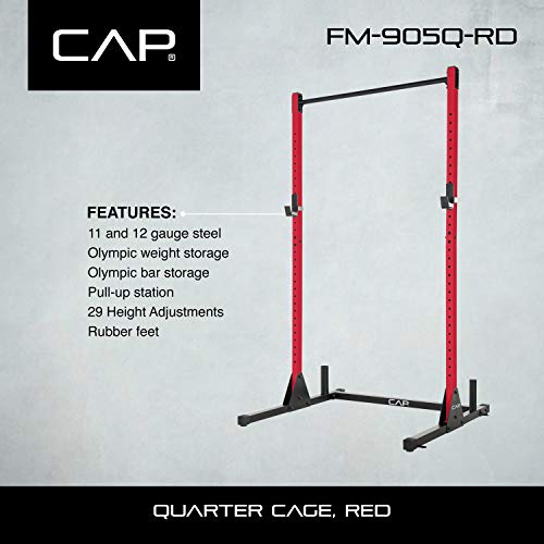 CAP Barbell Power Racks and Attachments - style: FM-905Q Red
