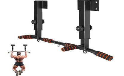 Wall Mounted Pull Up Bar Adjustable Height Heavy Duty Mounted Pull Up Bar Strength Training Equipment for for Indoor Home Gym Workout, Equipment Fitness Stand Supports to 440 Lbs