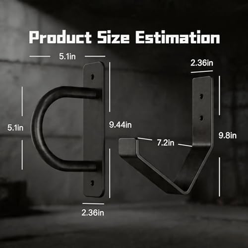 Battle Rope Anchor, Resistance Band Wall Anchor, Heavy Duty Wall Mount Bracket for 20-60ft 1-2.5in Battle Ropes