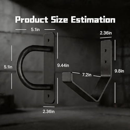 Battle Rope Anchor, Resistance Band Wall Anchor, Heavy Duty Wall Mount Bracket for 20-60ft 1-2.5in Battle Ropes