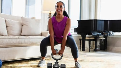 Convert Dumbbells into Kettlebell by SEWD – Adjustable Weights & Up to 220LB Capacity Kettlebell Handle for Weight Lifting, 90-Degree Rotating Handle, Compatible with Dumbbells (max 1.5" handle diameter, min 4.5" handle length）
