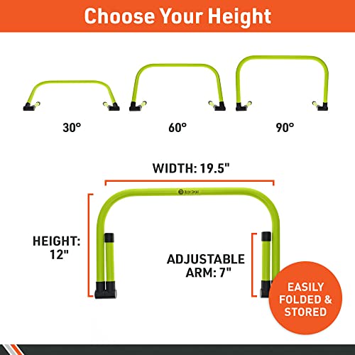 Body Sport Adjustable Athletic Speed Training Hurdles, Jumping & Speed Training Fitness Equipment, Hurdles for Track & Field, Basketball, Soccer & More