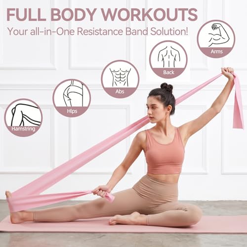 Resistance Bands, PT Physical Therapy Bands, Long Professional Exercise Bands for Yoga, Pilates, Stretching, Recovery, Home or Gym Workouts, Strength Training