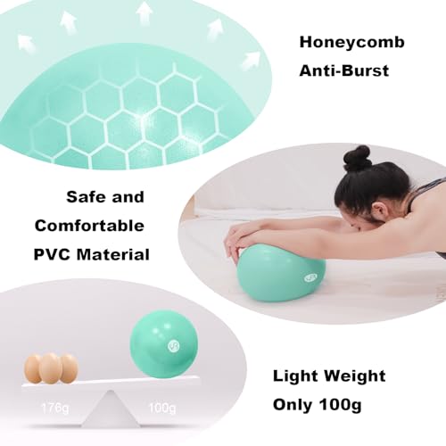 Exercise Ball for Workouts, 9 Inch Pilates Ball Anti-Burst and Slip Resistant Yoga Ball for Gym Fitness and Physical Therapy - color: Green 25cm