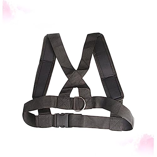 GALPADA Adjustable Sled Fitness Harness with Heavy Duty Hooks for Resistance Training Durable Exercise Shoulder Strap for Speed and Endurance Workouts Black
