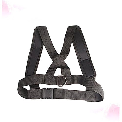 GALPADA Adjustable Sled Fitness Harness with Heavy Duty Hooks for Resistance Training Durable Exercise Shoulder Strap for Speed and Endurance Workouts Black