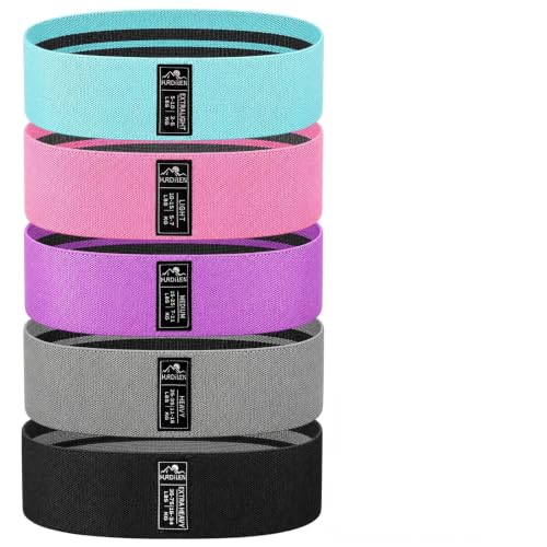 Resistance Bands for Working Out, Exercise Workout Bands for Women & Men, 3 Levels Elastic Stretch Bands for Exercise with Carry Bag for Physical Therapy, Home Fitness, Strength Training, Yoga - color: Pink,Purple,Green,Black,Grey