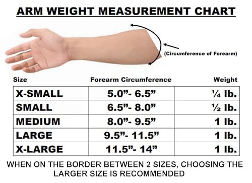 Weighted Compression Sleeve (5 Size Options) Tremor Control, Strength/Movement Assistance, PT & OT (USE SIZE CHART & VIDEO TO FIND THE CORRECT SIZE) - size: Arm Weight XLG