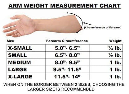 Weighted Compression Sleeve (5 Size Options) Tremor Control, Strength/Movement Assistance, PT & OT (USE SIZE CHART & VIDEO TO FIND THE CORRECT SIZE) - size: Arm Weight LRG