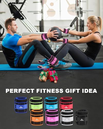 Fragraim Adjustable Ankle Weights 1-3/4/5/6/8/10/12/15/20 LBS Pair with Removable Weight for Jogging, Gymnastics, Aerobics, Physical Therapy - color: Purple, style: 1.5 lbs each( 3 lbs pair)