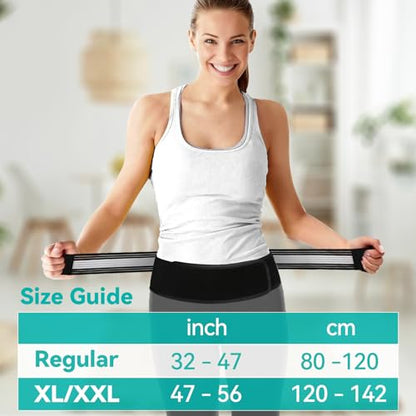 Lightweight Back Brace for Lower Back Pain Under Clothes - Relief from Sciatica, Hip and Spine Pain - Breathable & Adjustable Lumbar Support Belt for Home, Work and Exercise - Suitable for Women&Men - size: Medium