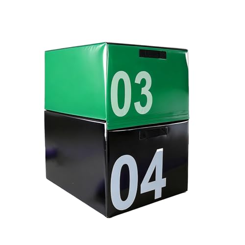 Free Combination Foam Plyometric Jump Box, Height Exercise Box Multiple Height Levels with Non-Slip Surface & EPE Foam for Plyometrics HIIT Strength Training Home Gym (Size:03#+04#) - size: 03#+04#
