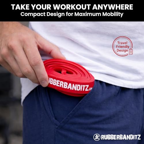 Rubberbanditz Extra Thick Booty Bands for Glutes & Legs, Mini Loop Engages HIPS, Thighs, Butt, Abs, Hip Resistance Bands for Working Out, Perfect Home Gym Equipment, Sizes 5-300 Lbs - Pack of 5