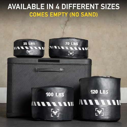 Elite Heavy-Duty Strongman Workout Sandbag – Unfilled Fitness Sand Bag for Weight Training, Full-Body Workout, Cross Training, Powerlifting, Combat & Military Use – Durable for Commercial and Home Gym - size: 120 LBS