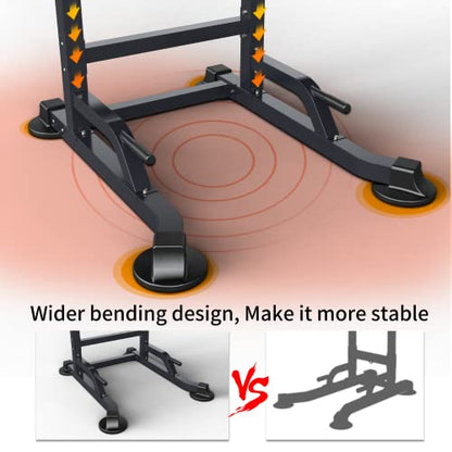 Power Tower Dip Station Workout equipment Pull up Bar for Home Gym Adjustable Height Strength Training Fitness Excercise Equipment,Load 450LBS