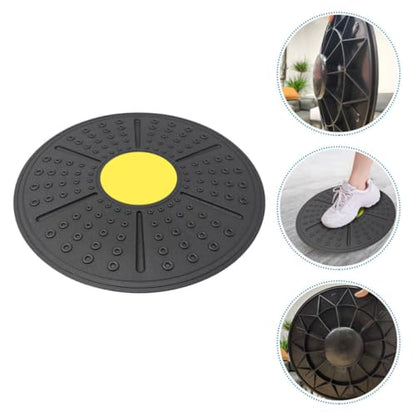 Balance Training Board for Home Fitness, Yoga Balance Pedal with Non-slip Surface, Indoor Equilibrium Board for Core Stability and Rehabilitation Exercise, Yellow