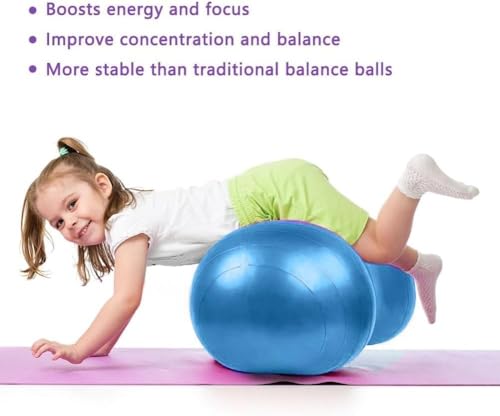 Peanut Ball for Kids Therapy, 90x45cm Anti-Burst Exercise Ball with Pump, Gym Quality Fitness for Yoga, Physical, Child Training, Women, Men